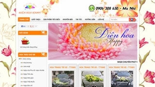 Thiết kế web Điện Hoa Happy
